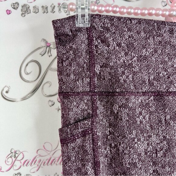 Mondetta tights leggings heathered Textured Purple pink Leggings pants - Picture 5 of 8